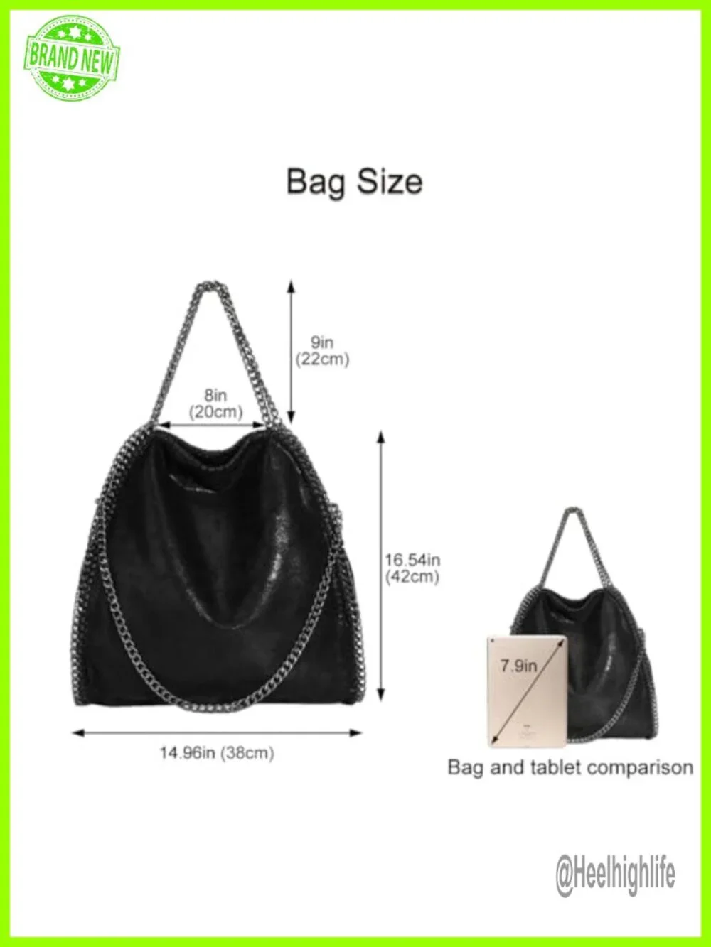 Faux Leather Crossbody Shoulder Bag Hobo Bag with Chain Large Tote Handbag